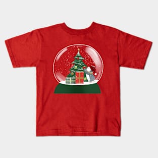 Penguin Tree Snowglobe Kids T-Shirt